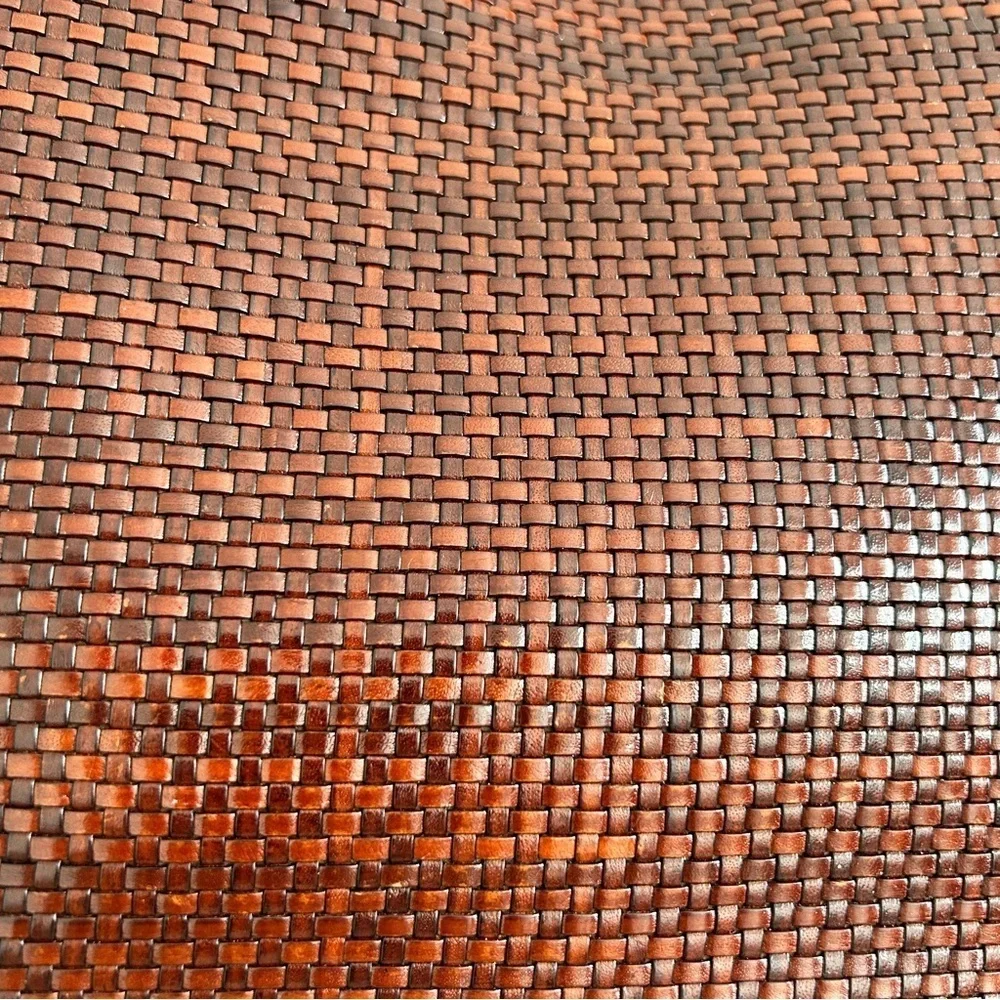 Bally Woven Leather Shoulder Handbag Rich Brown Late 90s/Early 2000s